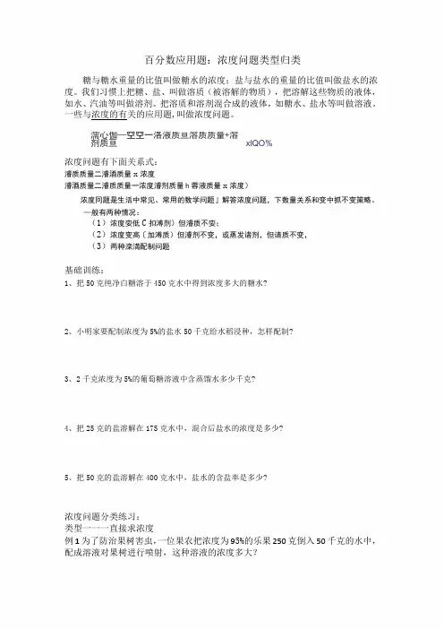 (完整)六年级浓度问题