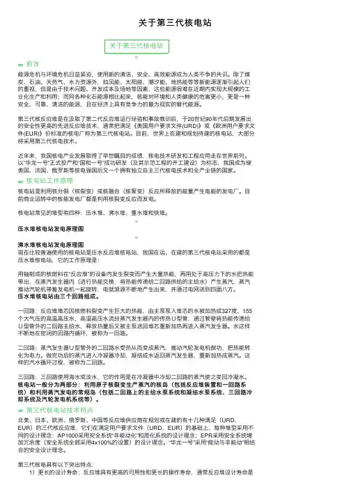 关于第三代核电站