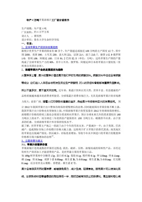 苹果汁工厂设计