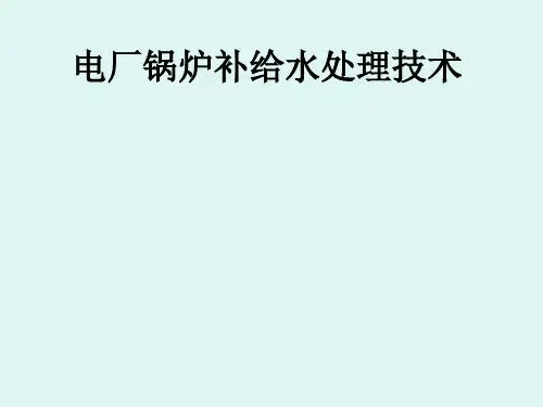 电厂锅炉补给水处理技术ppt课件