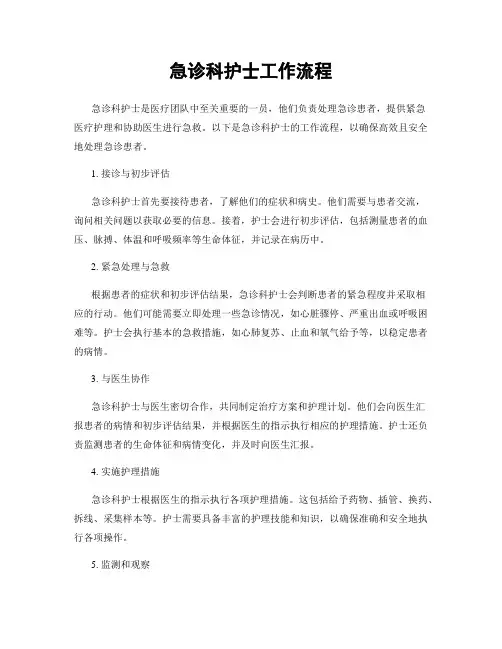 急诊科护士工作流程