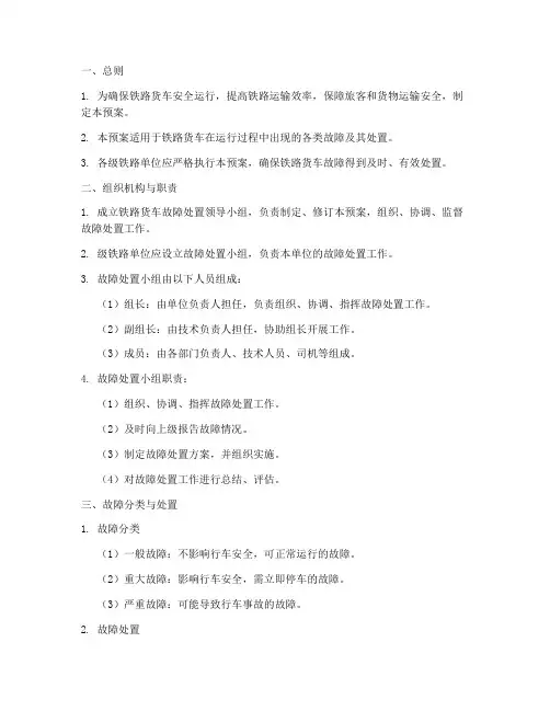 铁路货车故障处置预案