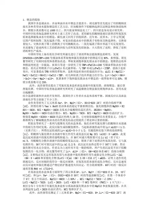 锂盐综述