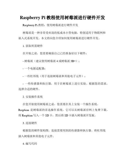 Raspberry Pi教程使用树莓派进行硬件开发