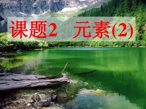 课题2 元素(第二课时)