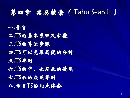 第七讲 禁忌搜索.ppt