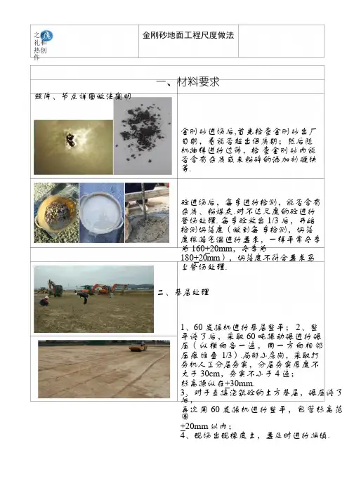金刚砂地面施工工艺