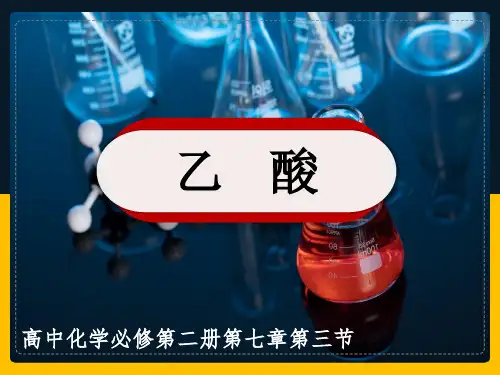 乙酸说课课件 2023-2024学年高一下学期化学人教版(2019)必修第二册