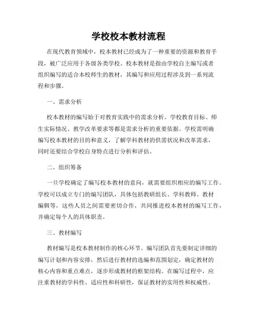 学校校本教材流程