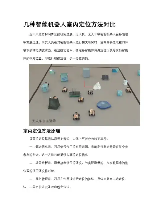 几种无人机室内定位方法对比