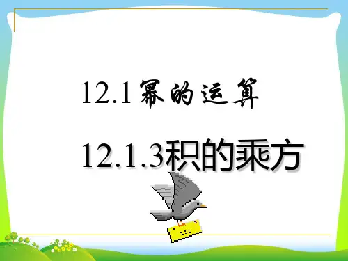 华师大版八年级数学上册《积的乘方》精品课件