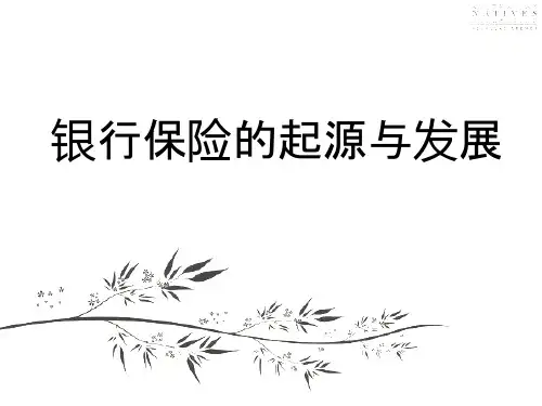 银行保险的起源与发展