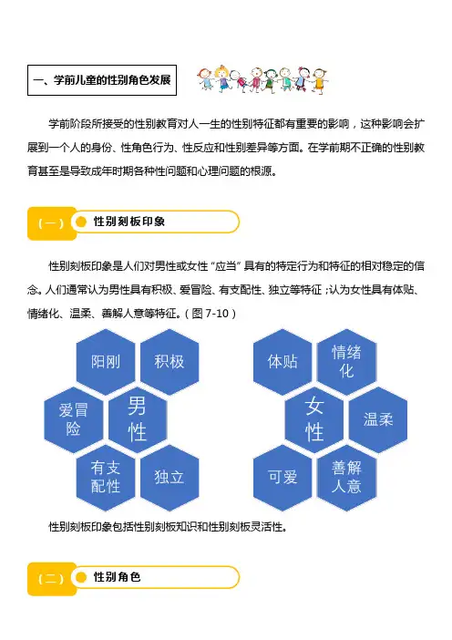 7.5学前儿童的性别角色——学习材料