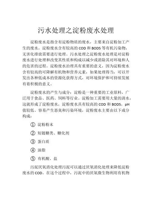 污水处理之淀粉废水处理