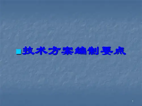 技术方案编制要点ppt课件