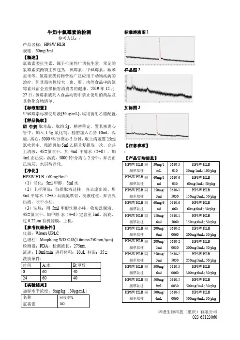HLB-牛奶中氯霉素的检测-0