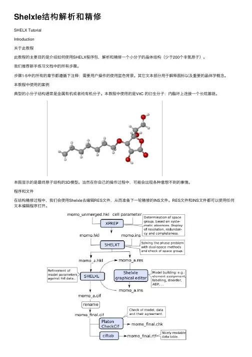 Shelxle结构解析和精修