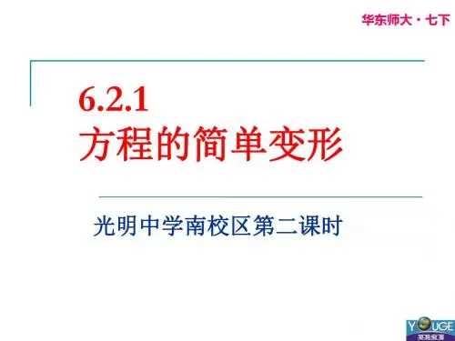 6.2.1.1方程的简单变形(1)