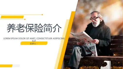 商务风养老保险简介PPT模板课件