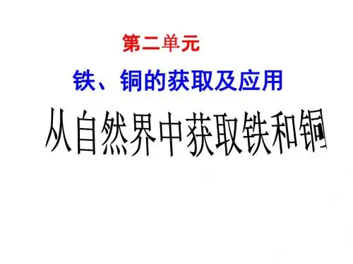 【高中化学】从自然界中获取铁和铜PPT课件9