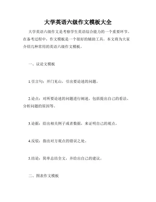 大学英语六级作文模板大全 
