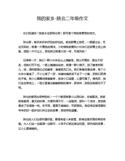 我的家乡-陕北二年级作文