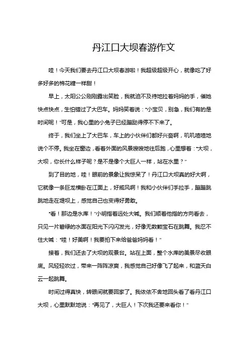 丹江口大坝春游作文
