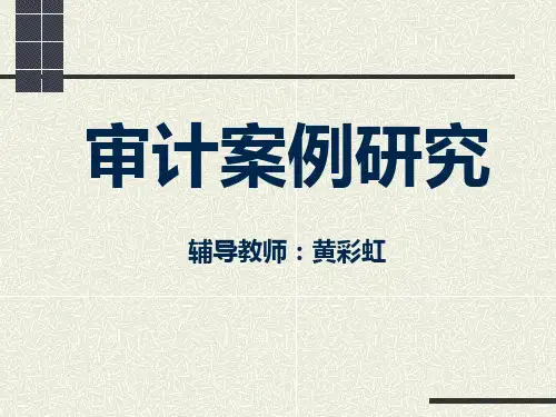 审计案例研究精品PPT课件