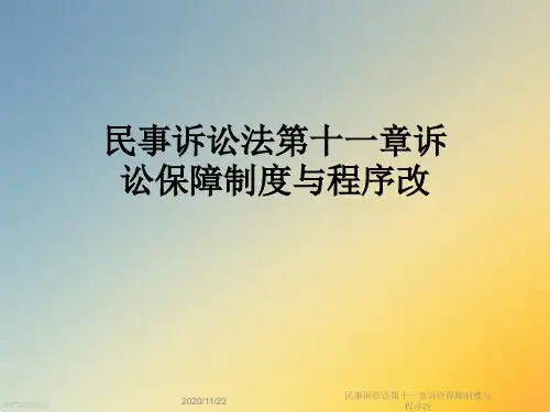 民事诉讼法第十一章诉讼保障制度与程序改
