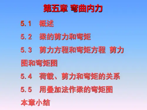 第五章 弯曲内力(张新占主编 材料力学)