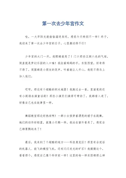 第一次去少年宫作文