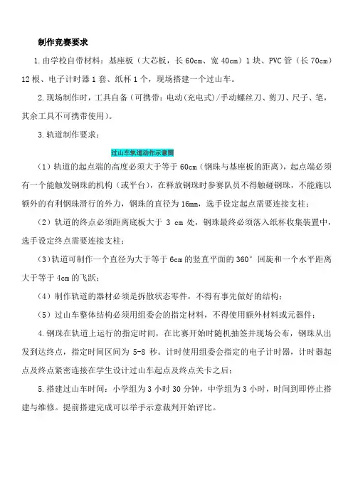 STEAM大赛过山车项目规则