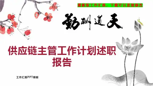 供应链主管工作计划工作总结述职报告PPT模板下载