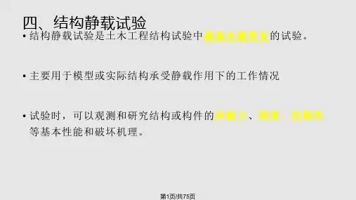 结构试验 土木工程结构静载试验PPT课件