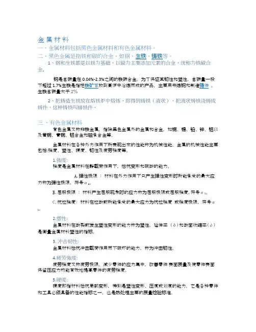 材料及其热处理方式和性能影响