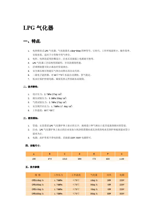 LPG气化器