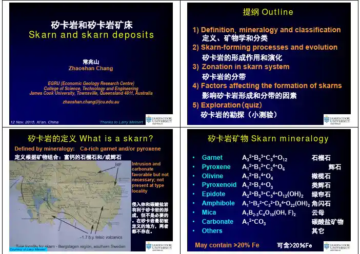 矽卡岩和矽卡岩矿床