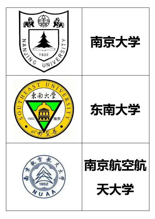 幼儿识字卡片配图：江苏各大专院校校徽类