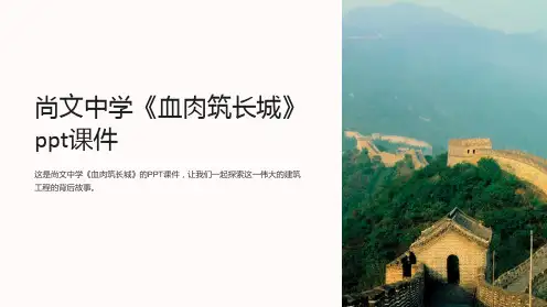 尚文中学《血肉筑长城》课件