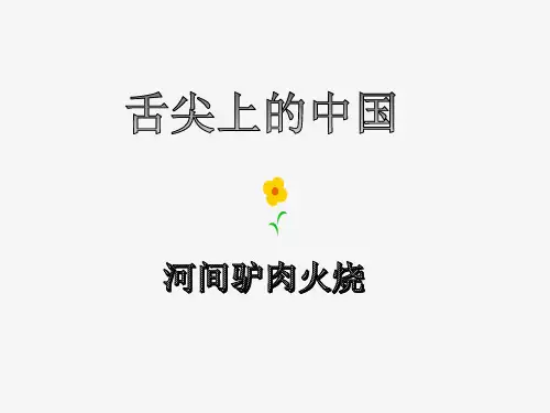 舌尖上的中国河间驴肉火烧ppt