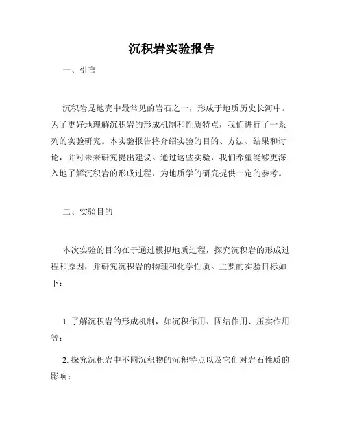 沉积岩实验报告