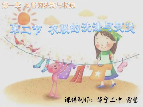 云教版七年级上册劳技第一章第二节衣服的洗涤与熨烫