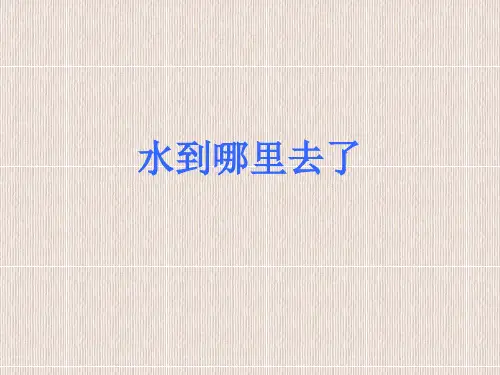 三年级上册科学课件-1.1  水到哪里去了｜教科版 (共25张PPT)