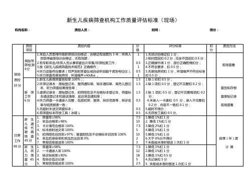 新筛机构质控标准