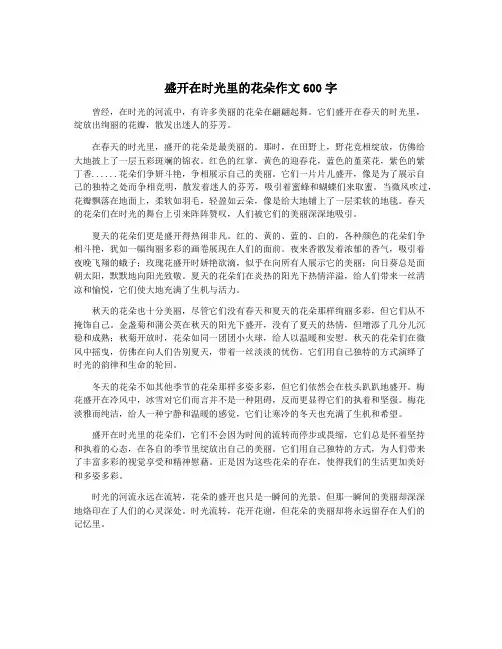 盛开在时光里的花朵作文600字