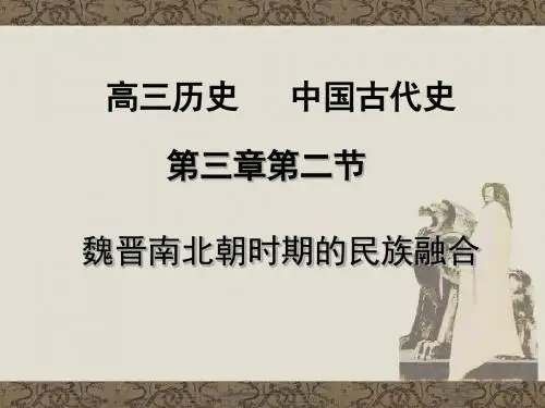 第二节 魏晋南北朝时期的民族融合 PPT课件