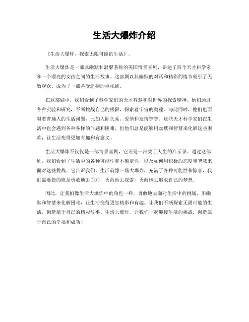 生活大爆炸介绍