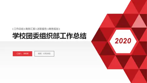 学校团委组织部工作总结PPT