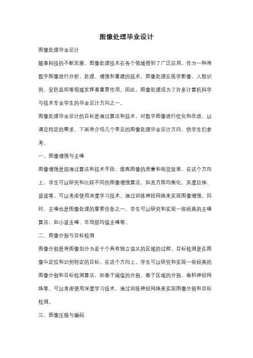 图像处理毕业设计