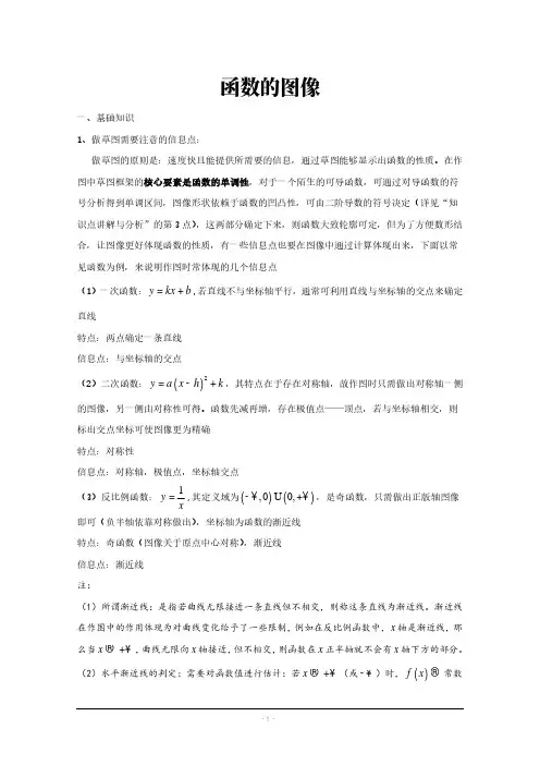 高中数学讲义：函数的图像